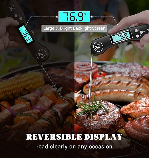 DOQAUS Digital Meat Thermometer, 2 Pack Instant Read Food Thermometer - Image 5