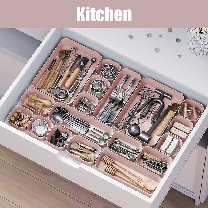 Plastic Drawer Organizers, Bathroom and Vanity Organizer Plastic Tray, Makeup - Image 5