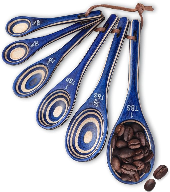 Measuring Spoons, Wooden Measuring Scoop by EsieHouzie