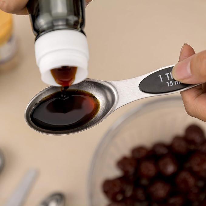 EDELIN Measuring Cups and Magnetic Measuring Spoons Set, Stainless Steel 5 Cups - Image 6