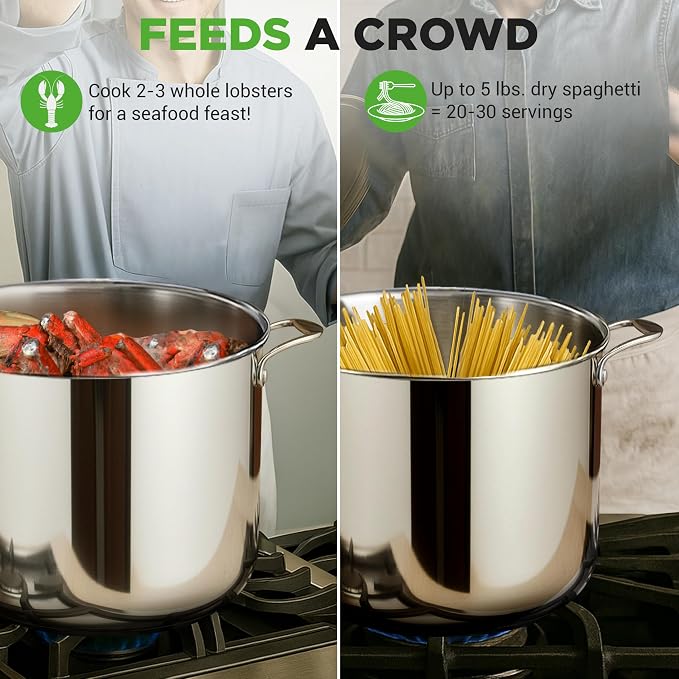 NutriChef 15-Quart Stainless Steel Stock Pot - Image 4
