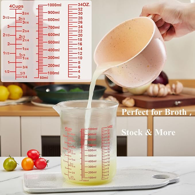 Ackers High Borosilicate Glass Measuring Cup Set - Image 4