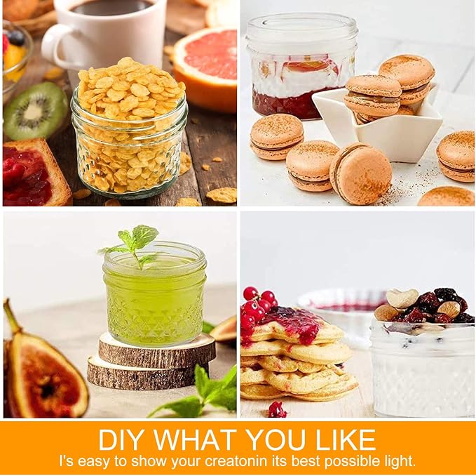 4oz Clear Glass Mini Mason Jars, 40 Pack Small Clear Canning Jars - Image 9