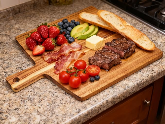 Large Acacia Wood Cutting Board - Image 4