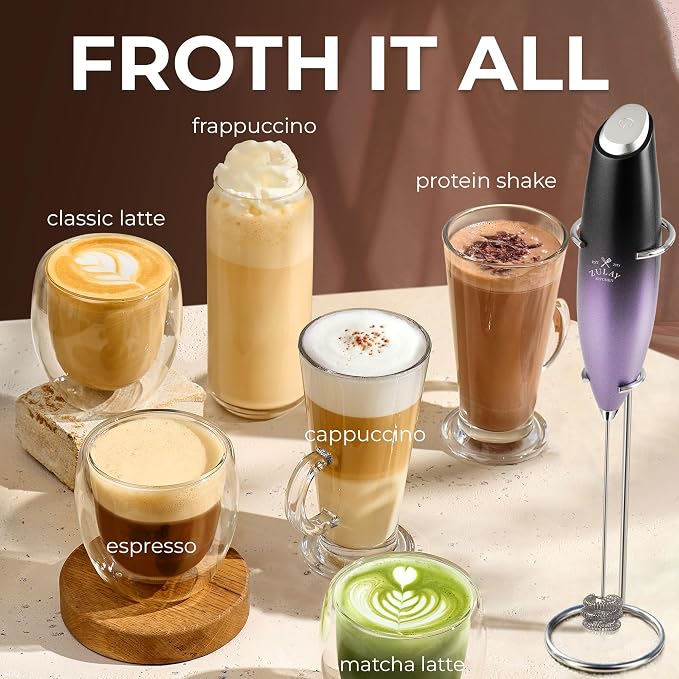 Zulay Kitchen Patented Tornado Triple Whisk Milk Frother - Image 5