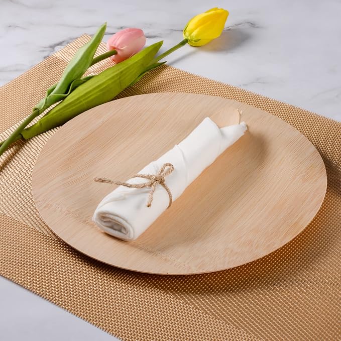 Pre Rolled Napkin and Bamboo Cutlery Set - Image 2