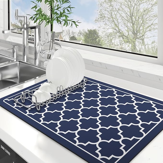 WISELIFE Dish Drying Mat Super Absorbent Drying Mat Large Dish Drying Mats by WiseLife