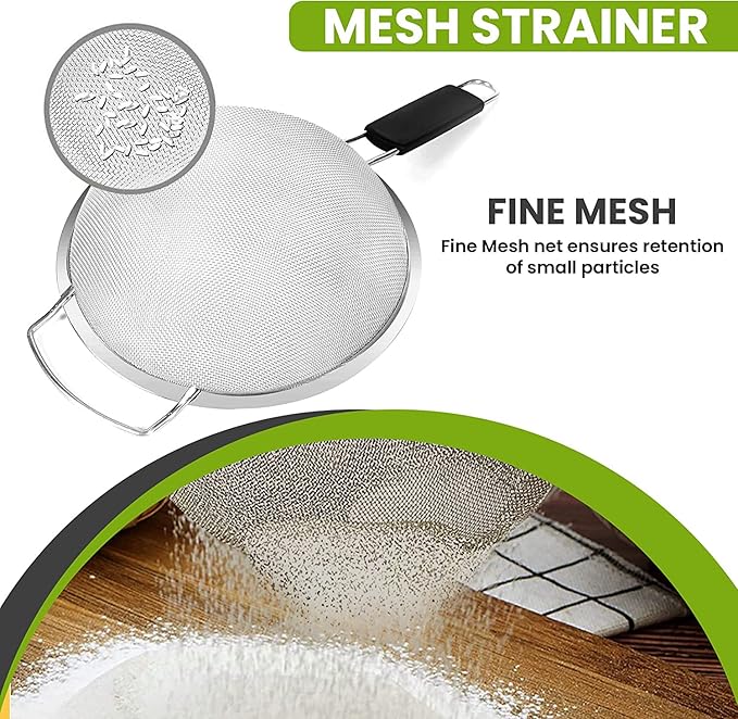 9" Large Fine Mesh Strainer - Image 7