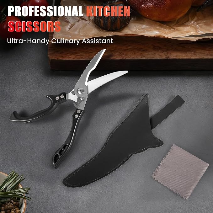 ANDONG Heavy Duty Kitchen Scissors, Professional Poultry Shears, Cooking - Image 6