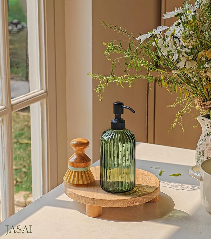 JASAI 18Oz Green Glass Soap Dispenser - Image 6