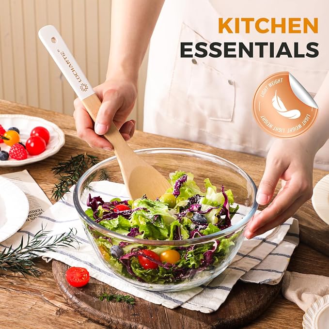 Wooden Spoons for Cooking Bamboo Utensils Set - Image 2