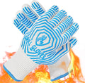 QUWIN BBQ Gloves, Oven Gloves 1472℉ Extreme Heat Resistant, Grilling Gloves by QUWIN
