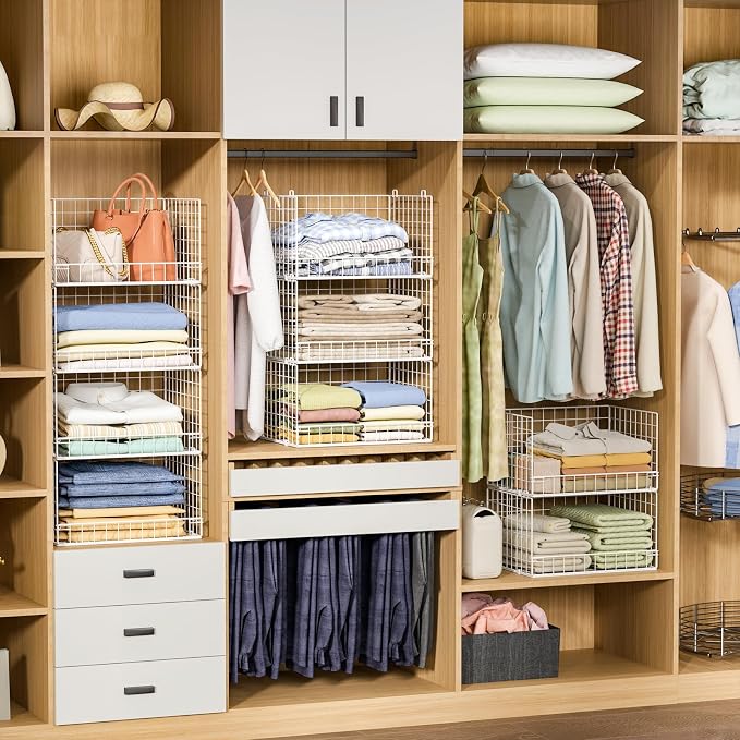 Yociyoga 6-Tier Stackable Closet Organizers and Storage Shelves, Closet Shelf - Image 8