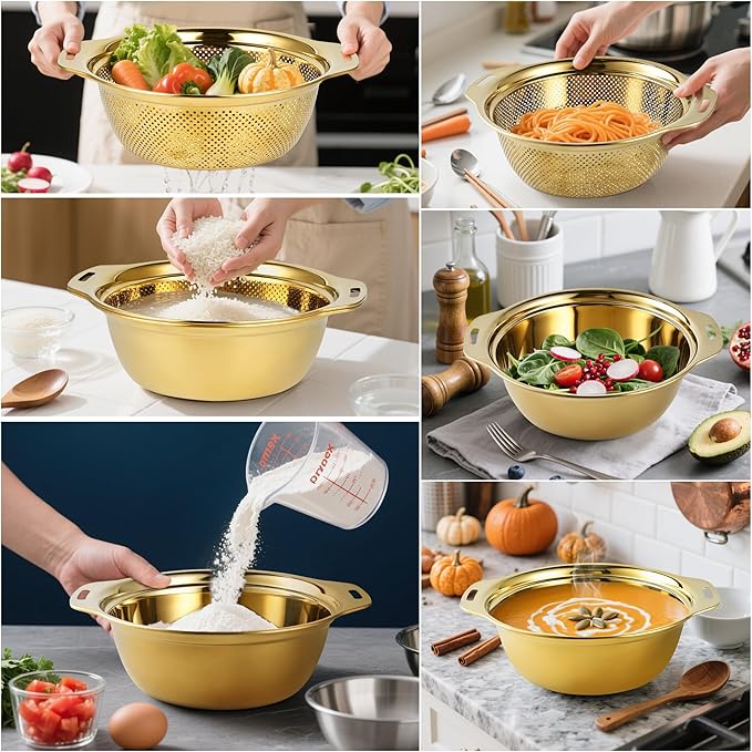 Colander 304 Stainless Steel 5-quart - Image 3