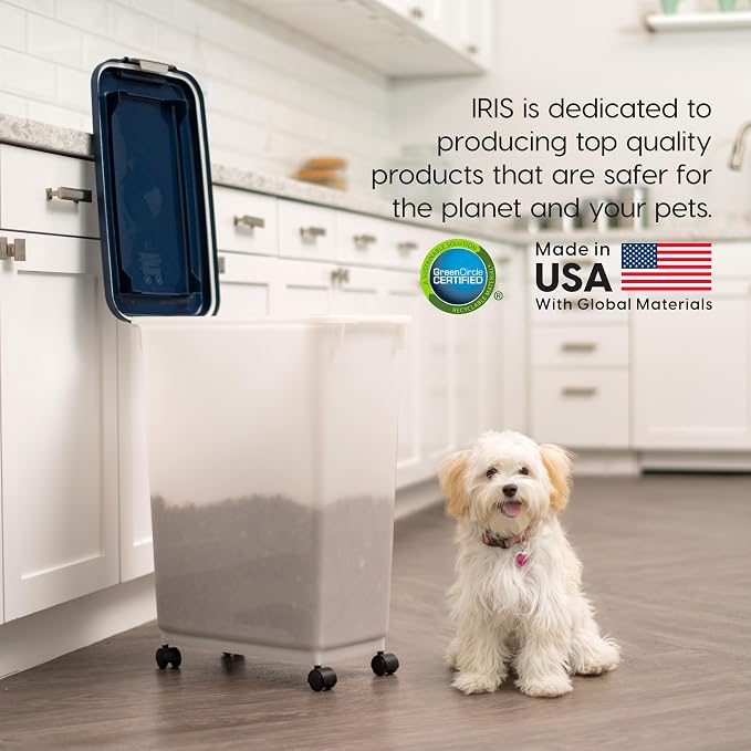 IRIS USA Airtight Dog Food Storage Container, Attachable Wheels, - Image 8