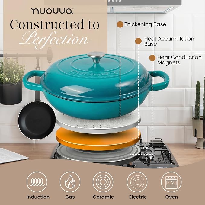 nuovva Shallow Cast Iron Casserole - Image 5