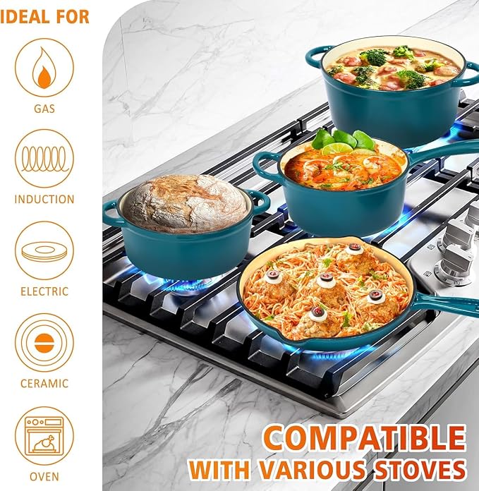 Hisencn Enameled Cast Iron Cookware Set - Image 7