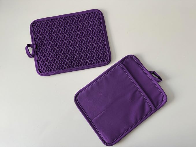 Oven Pot Holder with Pocket Cotton Heat Resistant Coaster Potholder Kitchen Hot - Image 4