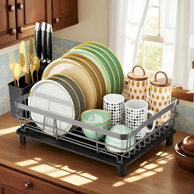 MOUKABAL Dish Drying Rack, Dish Rack, Stainless Steel Dish Racks - Image 8