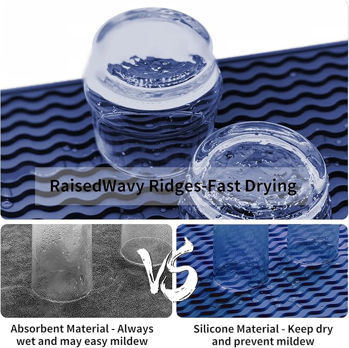 ZLR Silicone Dish Drying Mat & Heat Resistant Trivet - Image 2