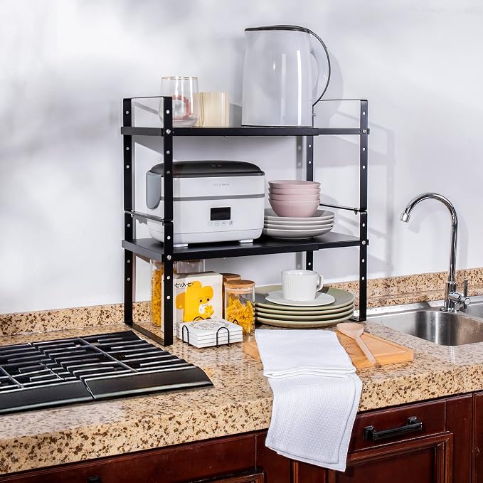 Across-Star Expandable Cabinet Shelf Organizer Rack, Stackable Kitchen - Image 7