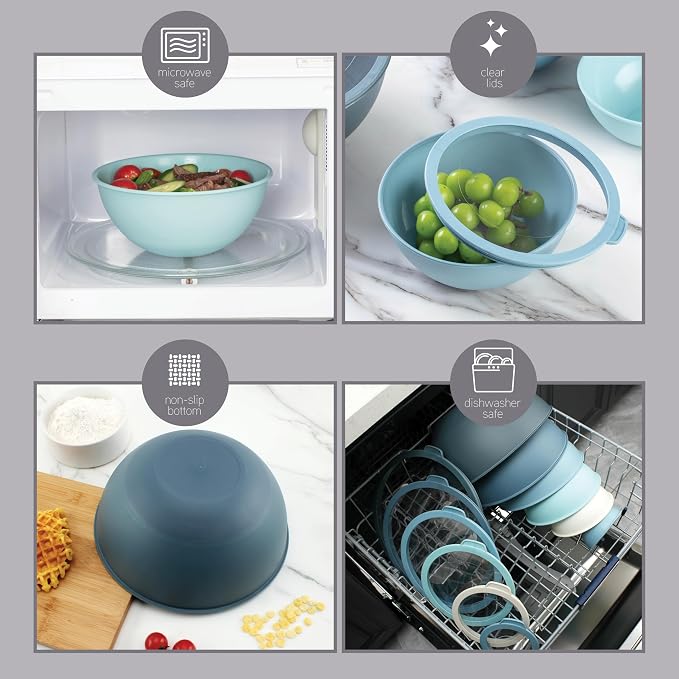 COOK WITH COLOR Mixing Bowls with Lids - Image 4