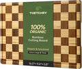 THETCHRY Bamboo Cutting Boards for Kitchen, Checkered Wooden Cutting Board by Thetchry