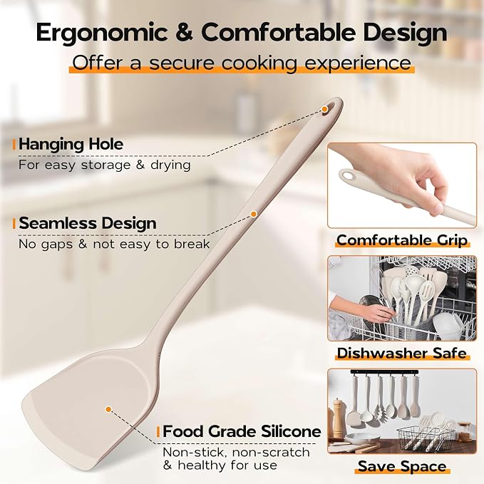 Onader Kitchen Cooking Utensils Set, Heat Resistant & Nonstick Cookware Friendly - Image 5