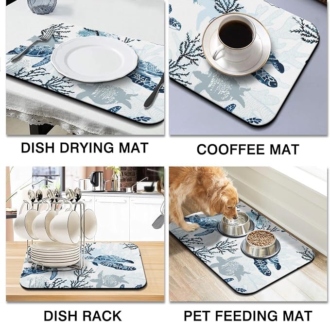 Dish Drying Mat for Kitchen Counter 2 Pack - Image 6
