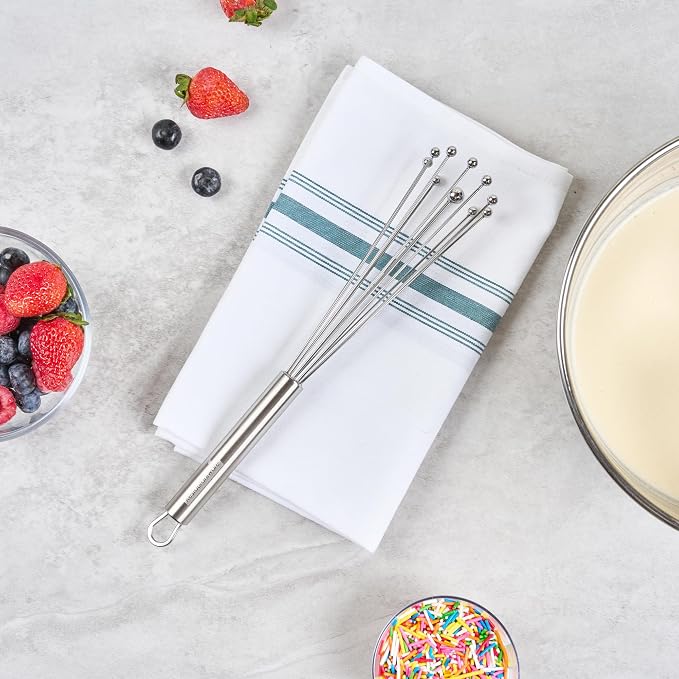 Restaurantware 10.5 in Stainless Steel Ball Whisk - Image 10