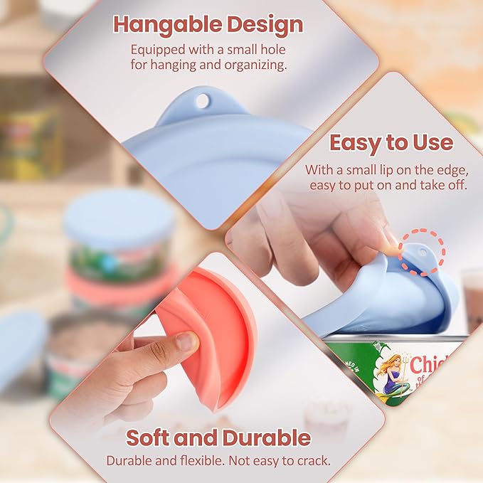 2PCs 4-inch/9.5cm Silicone Can Lids - Image 2