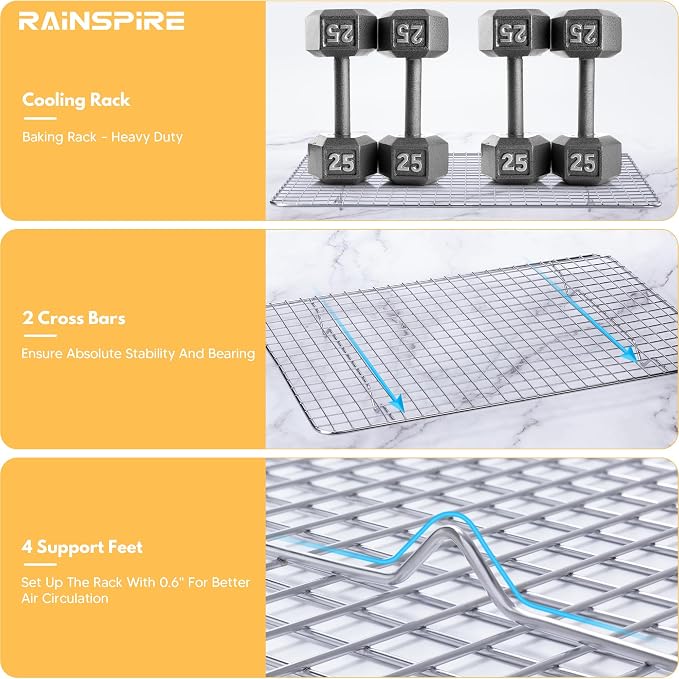Rainspire Cooling Rack Stainless Steel, Heavy Duty Cooling Racks - Image 4