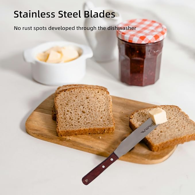 Straight Icing Spatula Stainless Steel Baking Set of 6" - Image 5