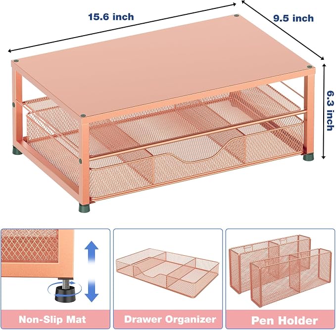 OPNICE Desk Organizers and Accessories, 2-Tier Computer Monitor Stand - Image 3
