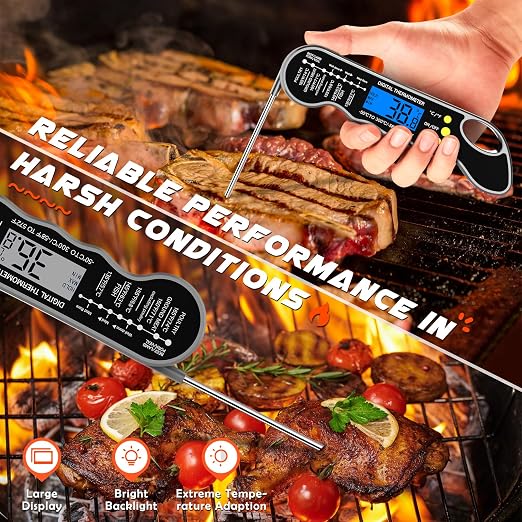 Instant Read Meat Thermometer, Fast & Accurate Digital Food Thermometer - Image 2