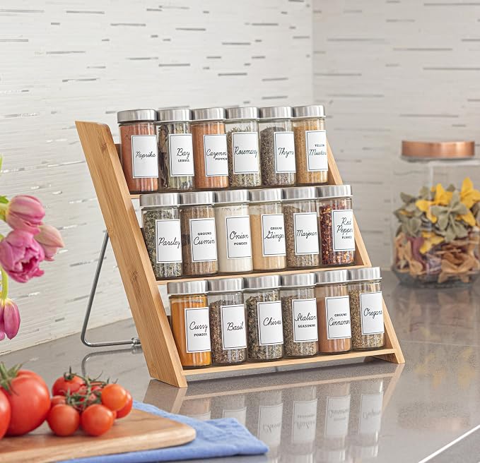 Orii 18 Jar Bamboo Compact Spice Rack - Image 2