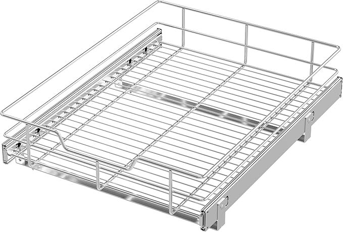 Pull Out Cabinet Organizer 17" W X 22" D, Slide Out Drawers by STORKING