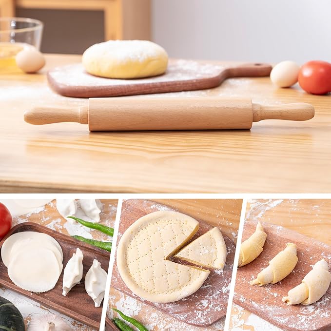 AISOSO Rolling Pins for Baking, 15.75 Inches Wooden Rolling Pin - Image 6