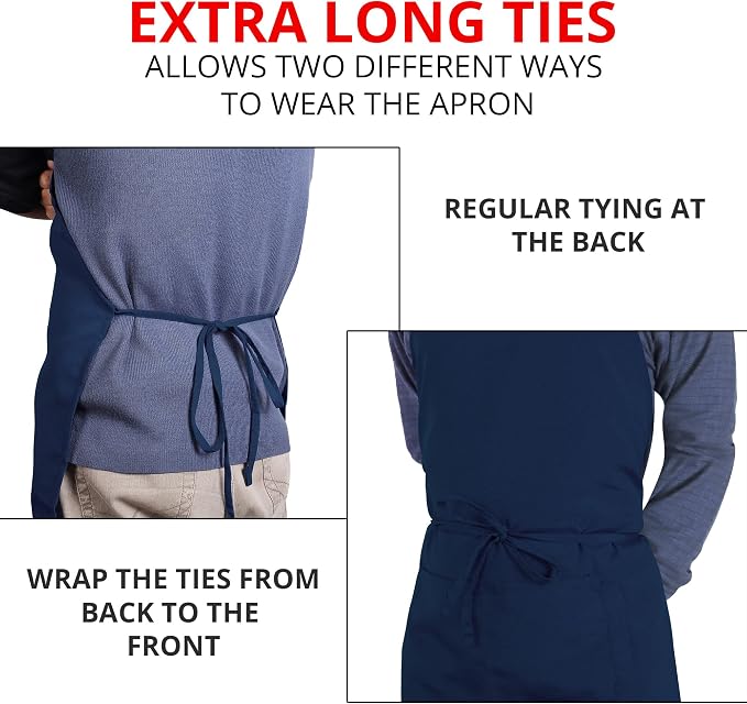 Utopia Kitchen 2 Pack Bib Apron, Adjustable - Image 6