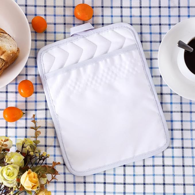 Anyi Pot Holders and Oven Mitts 7" X 9" Heat Resistant Pocket Pot Holder Set - Image 6