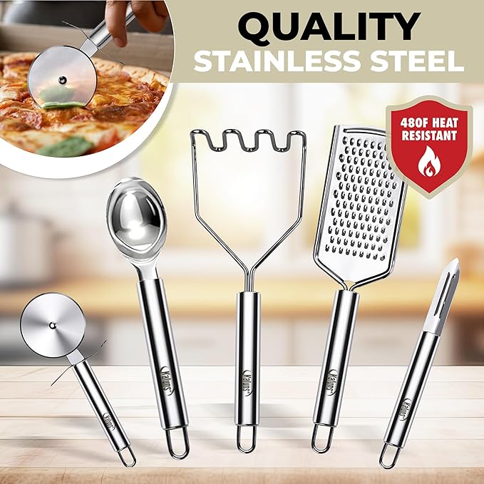 Kaluns 50 PCS Silicone Kitchen Utensils Set Complete Kitchen Set - Image 6