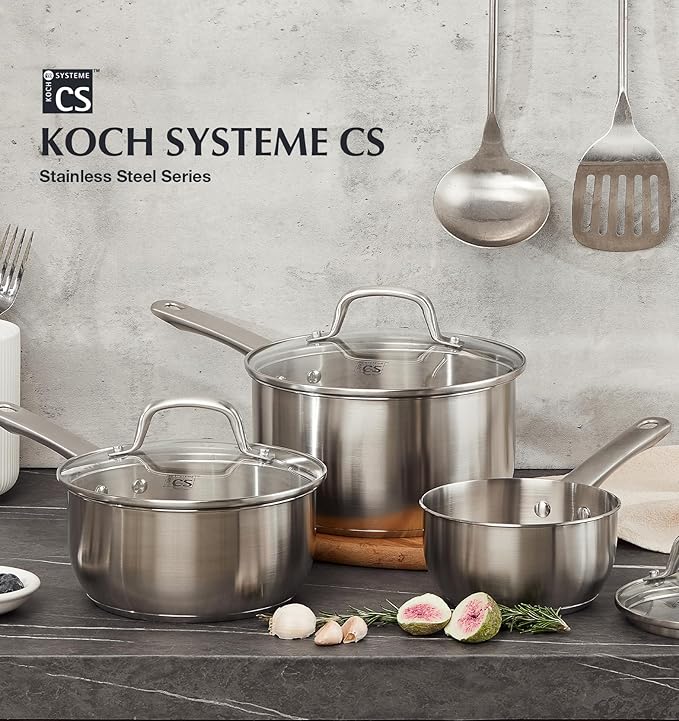 KOCH SYSTEME CS Stainless Steel Saucepan, 2 Quart Stainless Steel Sauce Pan - Image 8