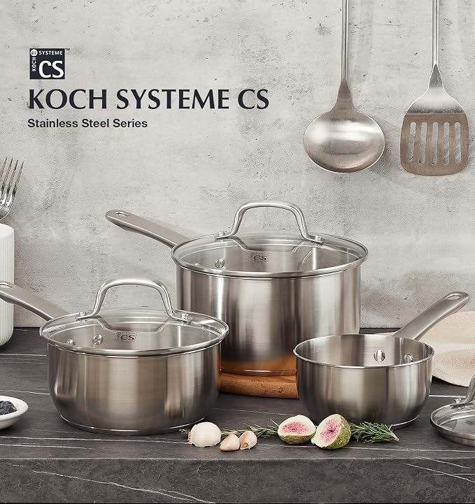 KOCH SYSTEME CS Stainless Steel Saucepan, 3 Quart Saucepan - Image 8
