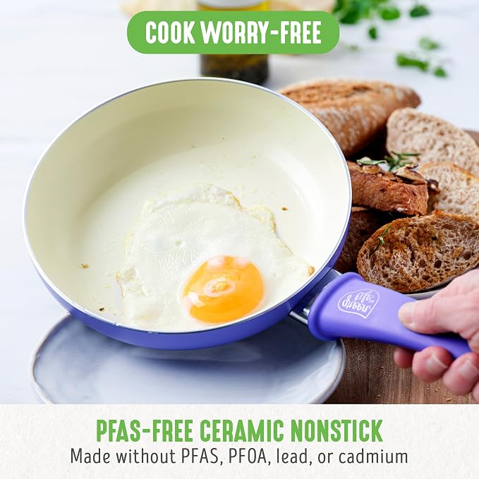 GreenLife 16 Piece Nonstick Cookware Set, Soft Grip Non-Toxic PFAS-Free Ceramic - Image 2