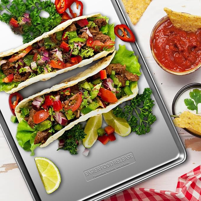 Baking Sheet Set of 5, Stainless Steel Cookie Sheet Baking Sheet Pan, - Image 5