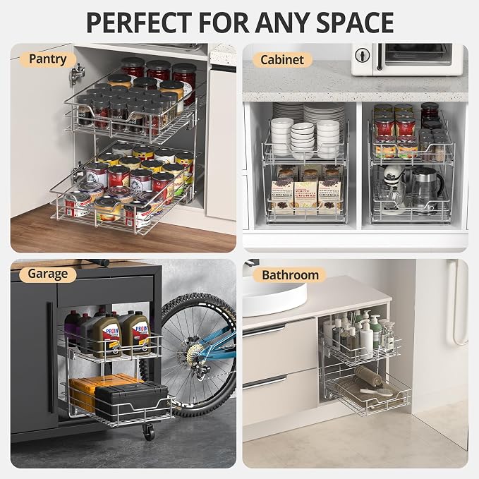 ZOINLIY Pull Out Cabinet Organizer, Versatile Slide Out Kitchen Organizers and - Image 7