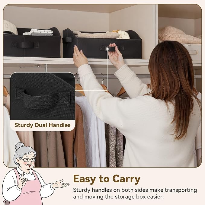 GRANNY SAYS Purse Organizer for Closet, Trapezoid Storage Bins, Closet - Image 6