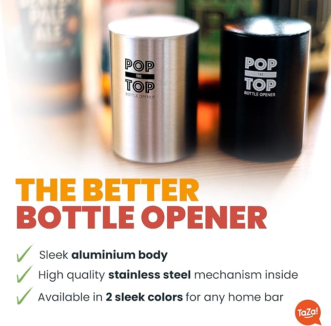 Pop-the-Top Beer Bottle Opener: Automatic Bottle Cap Opener, Push Down Pop Off - Image 4