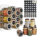 vetacsion set of 12 magnetic glass spice tins by HOMESTORAGE