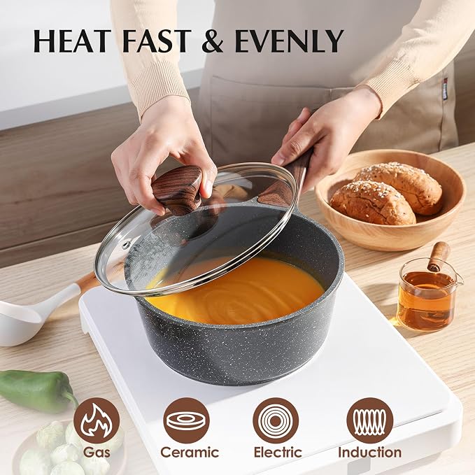 SENSARTE Nonstick Cookware Set 13-Piece, Non Stick Pots and Pans Set - Image 4